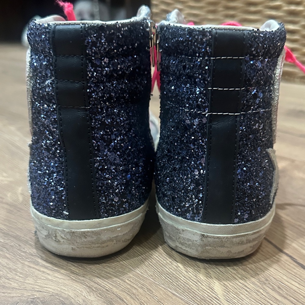 Golden Goose limited SLIDE Gray and Pink High-Top Sneakers 50/280 - Picture 6 of 14